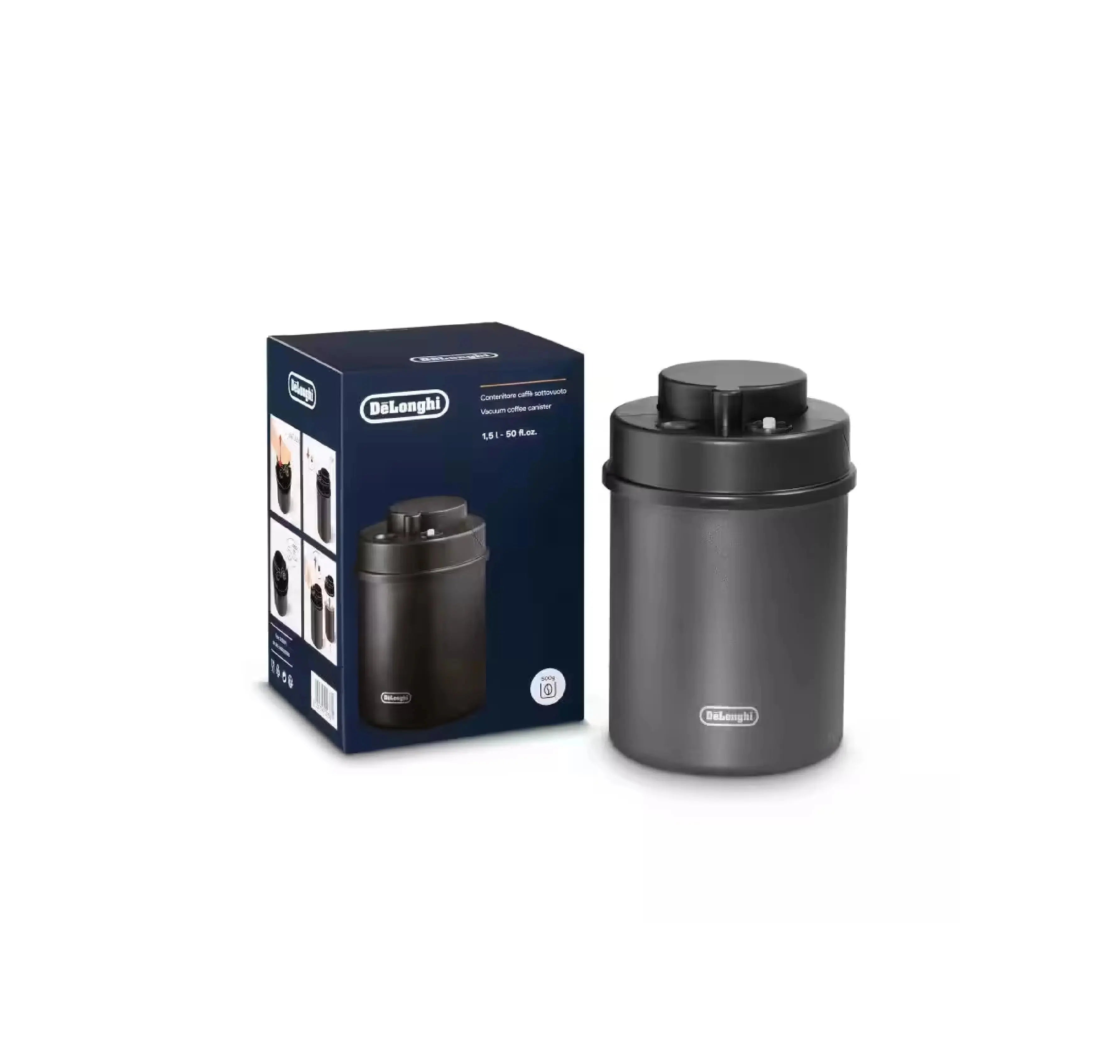 Boîte à café sous vide argenté